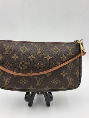 Louis Vuitton Brown Monogram Pochette Accessoires Shoulder Bag, Auth. w/COA.
